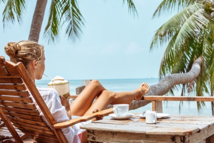 Persona relajada y saludable